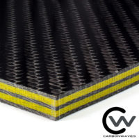 1/4" Gold Metallic Carbon Fiber Plate
