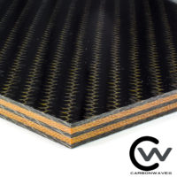 1/4" Orange Metallic Carbon Fiber Plate