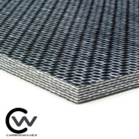 1/4" White Breezy Waves Carbon Fiber Plate