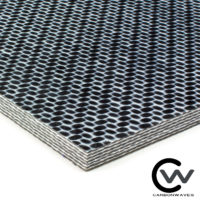 1/4" White Breezy Waves Carbon Fiber Plate - Image 3