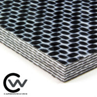 1/4" White Breezy Waves Carbon Fiber Plate - Image 4